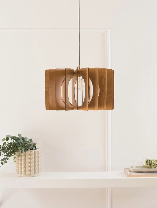 Wood Chandelier, Handmade Light, Kitchen Island, Mid Century Design