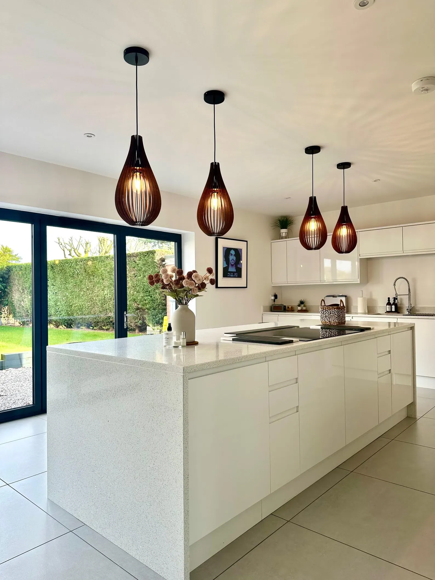 Wooden Light Fixture, Kitchen Island Lighting
